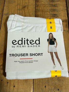 Edited by Remi Bader High-Rise White Trouser Shorts